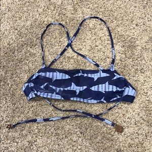 American eagle shark detailed swimsuit top